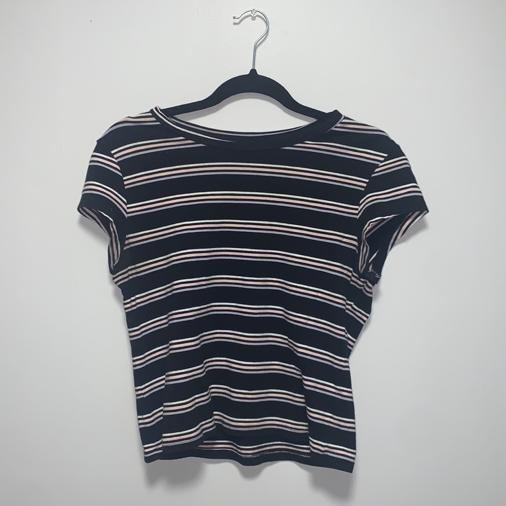 Black striped shirt